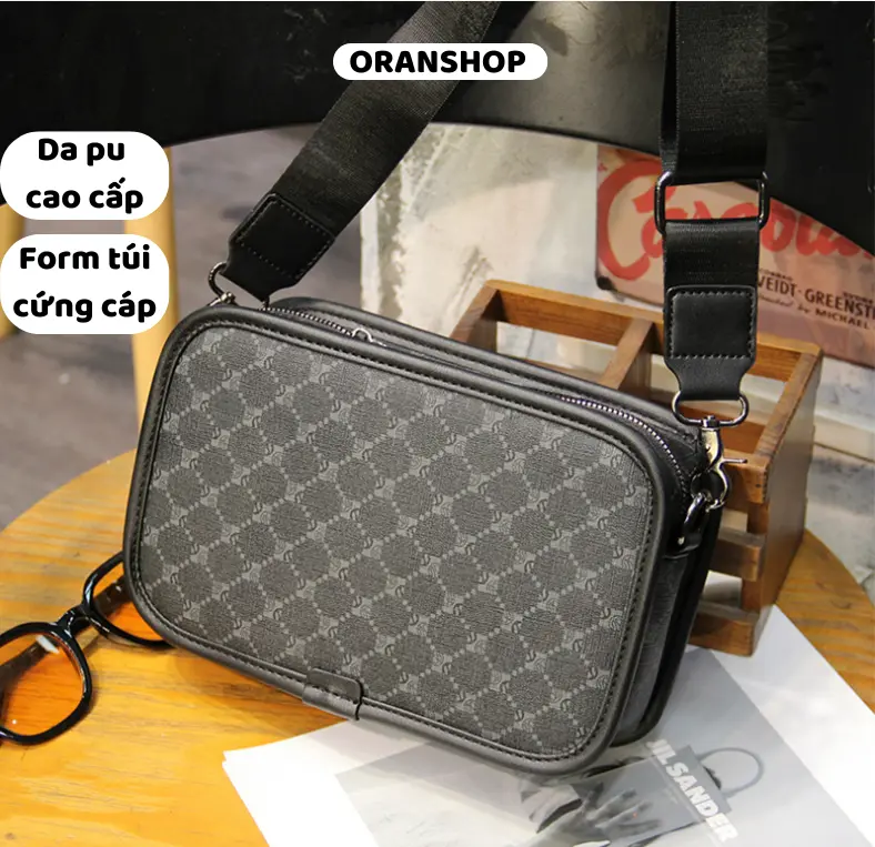 Túi đeo chéo nam da PU chống thấm nước ORANSHOP TC 62