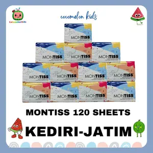PAKET 6 8 10 12 PACKS Montiss Facial Tissue - Tisu Wajah Montiss Mini 120 Sheets Lembar 2 ply 2 Lapis CMK