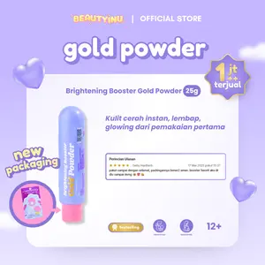 Beautyinu Brightening Booster Gold Powder Serbuk Pemutih Badan & Wajah 25 Gram Pencerah