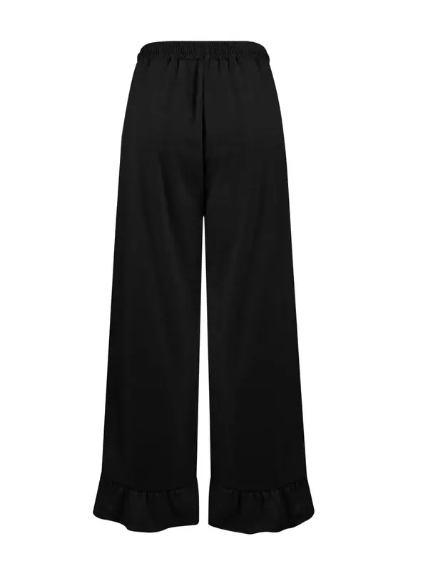 Women's Solid Color Tie Front  Wide Leg Pants, Casual Comfy Trousers for Daily Wear, Ladies Bottoms for All Seasons 6