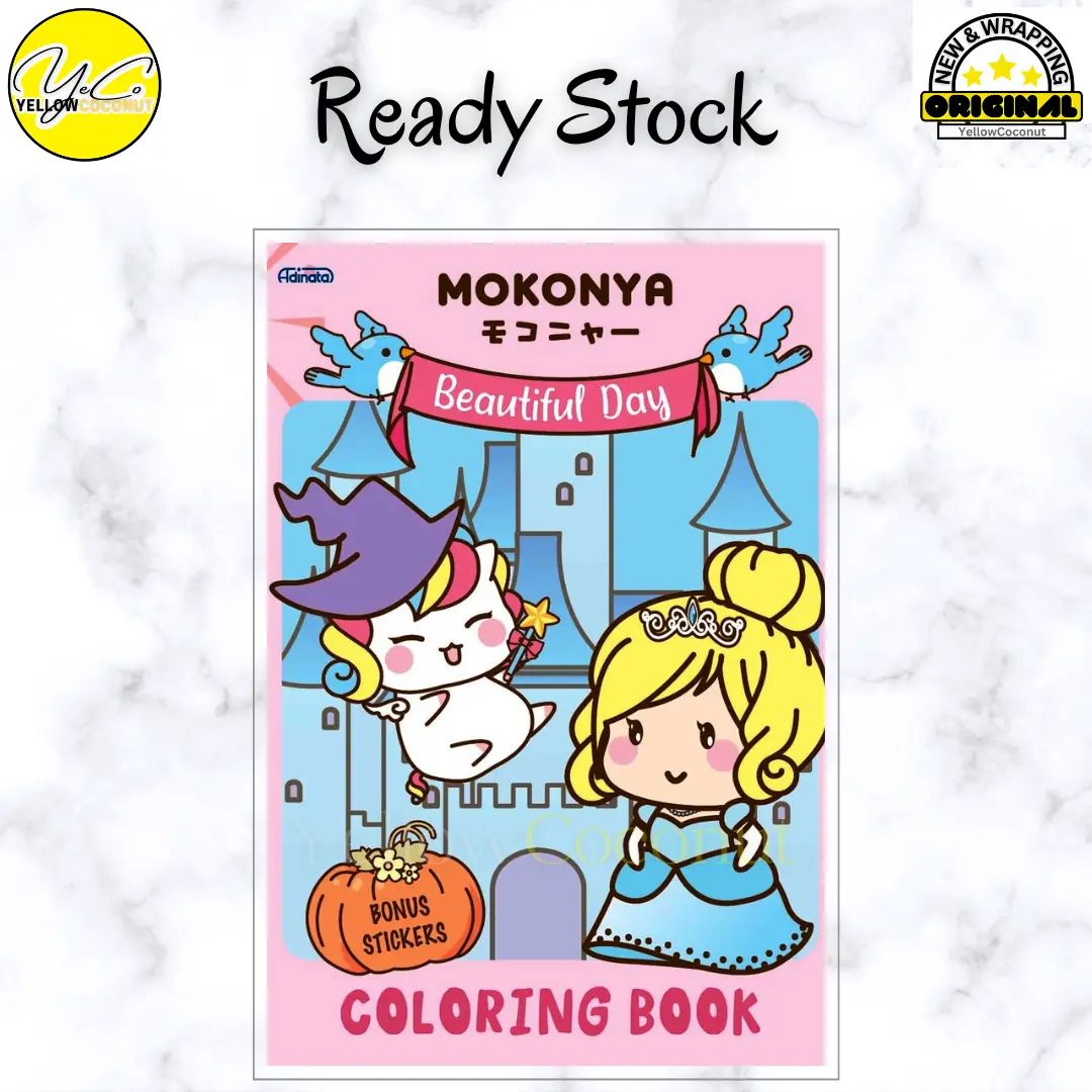 Coloring book MOKONYA Beautiful Day + Bonus Sticker