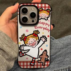 Soft Cute HappyCOCO Jelly Shell Apple Phone Case Compatible with Apple 16ProMax/15Pro/14Plus