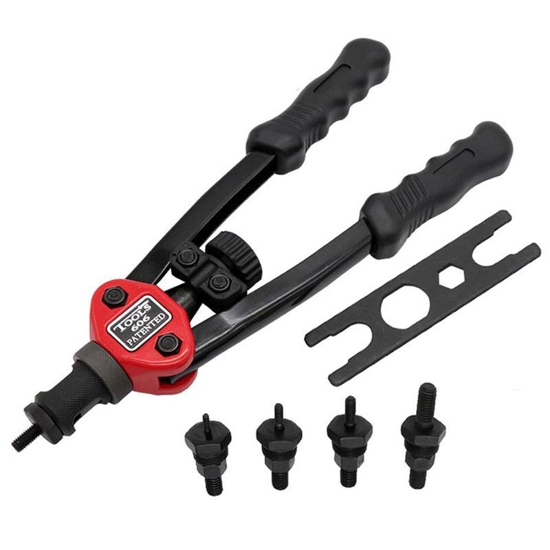 Product Introduction of BT-606 Manual Riveter Nut Tool For M3-M8 Hand Blind Riveter Gun Rivet Nut Pull Cap Auto Set Rivet Nut head 4