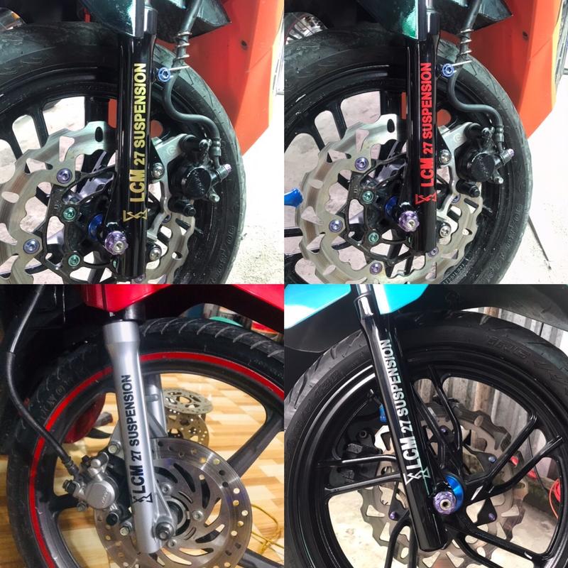 Cặp tem dán phuộc trước chữ LCM 27 Suspension có 5 màu có clip hướng dẫn ủng hộ shop nhé Nhãn Dán Decal