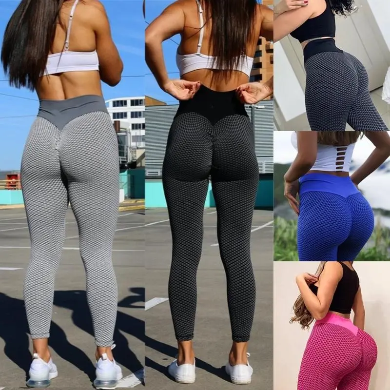 Fashion Women's Slim Butt Lift Yoga Fitness Running Pants High Waisted Seamless Tummy Control Sport Leggings Skinny Pants