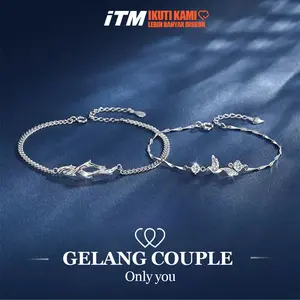Gelang couple Eucalyptus biru Gelang Pasangan gelang fashion gelang pria wanita adjustable