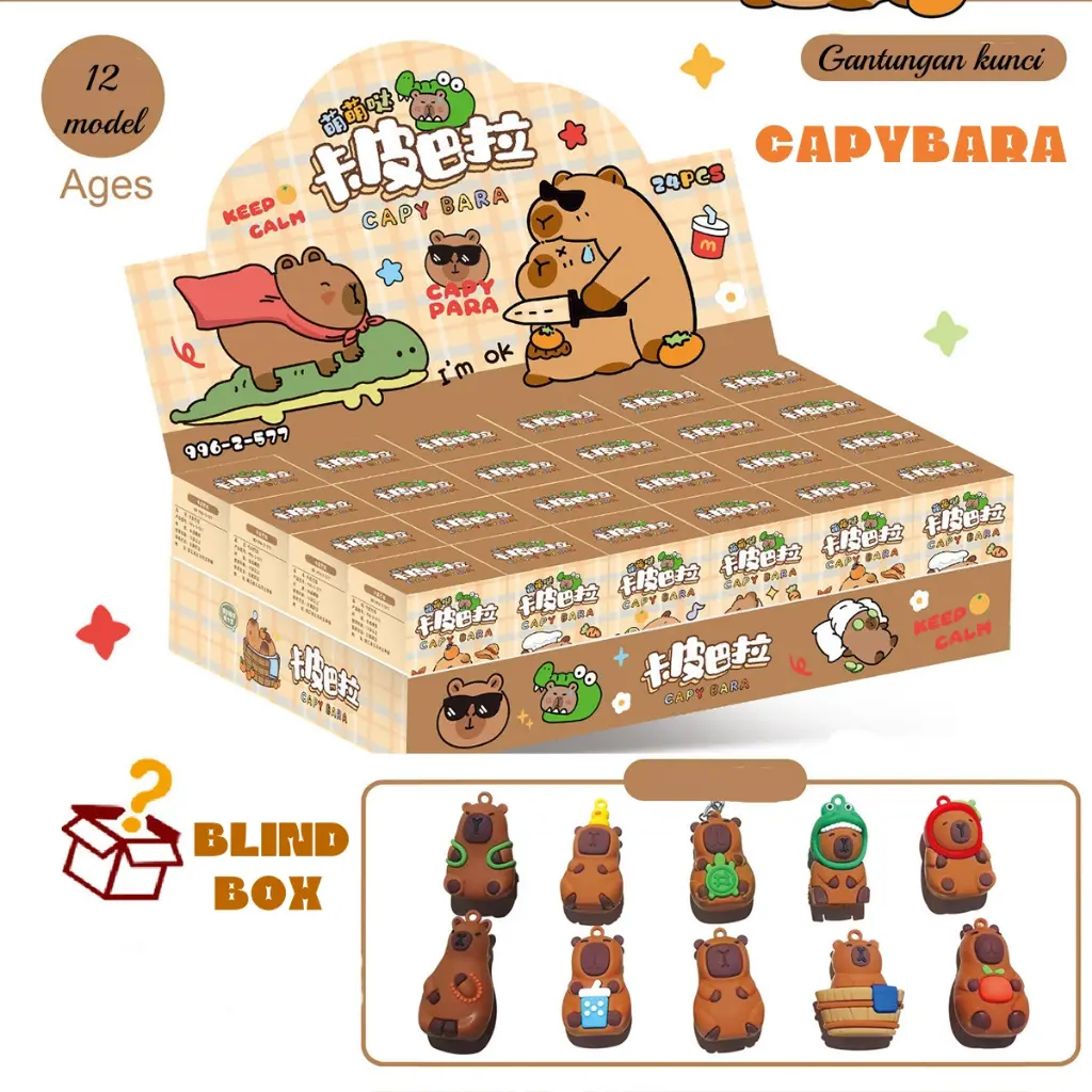 Capybara Blind Box/gantungan kunci capybara blind box