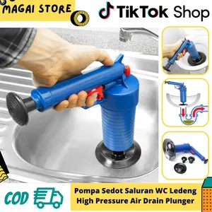 Pompa Sedot Saluran WC Ledeng High Pressure Air Drain Plunger - Air Power Drain Blaster Gun Tekanan Tinggi Kuat Manual Plunger Pipa Menyumbat Kapal Keruk Penghilang Toilet Wastafel Mandi Pembersih Dapur