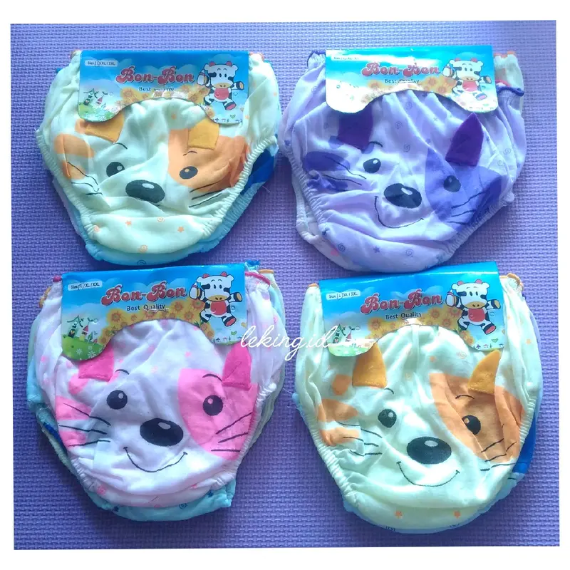 Grosir 12 Pcs ( 1 Lusin ) Celana Dalam Anak Kucing Lucu 0