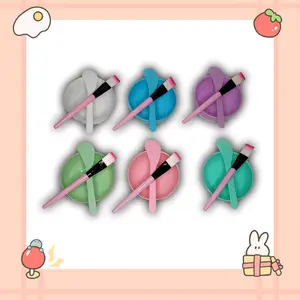 Mangkuk Masker + SPATULA Dan Kuas 3 in 1 Exclusive Bahan PP