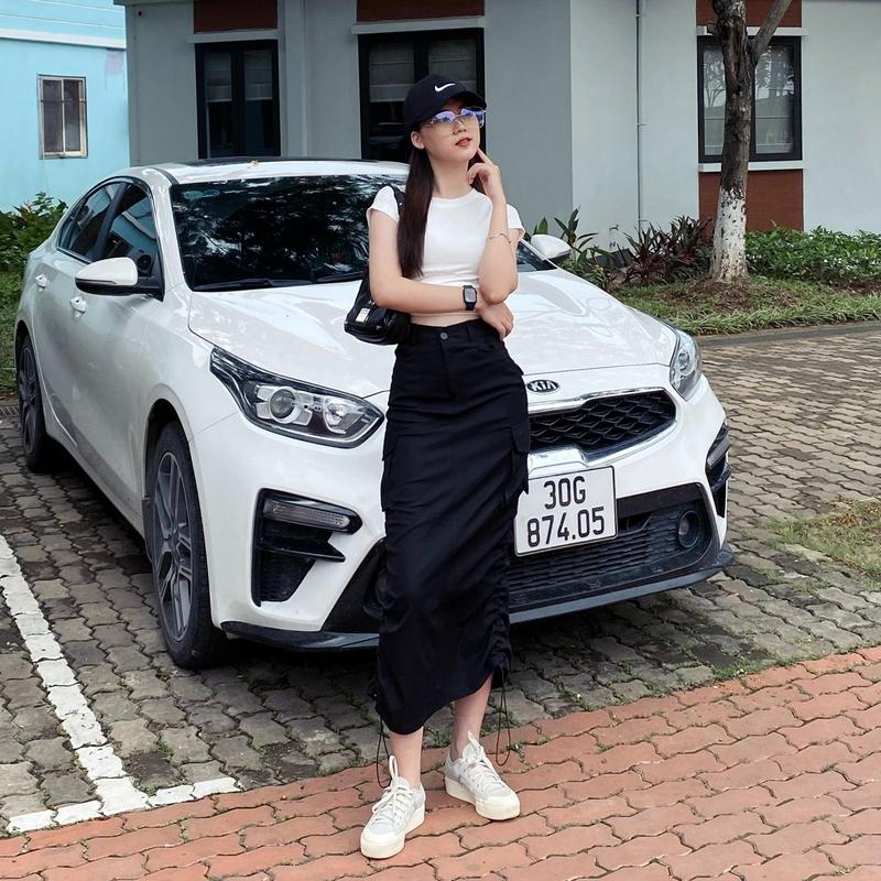 Product Introduction of Chân Váy Dài Kaki Túi Hộp 2 Bên Cá Tính CVDMD02 Nữ Khuy khóa kéo boho 1