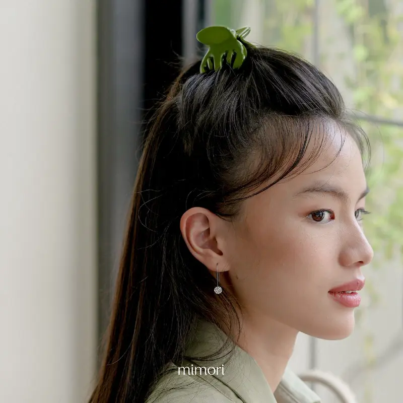 Mimori Korean Hair Claw - Matcha Bingsoo (Bold) Isi 3 2