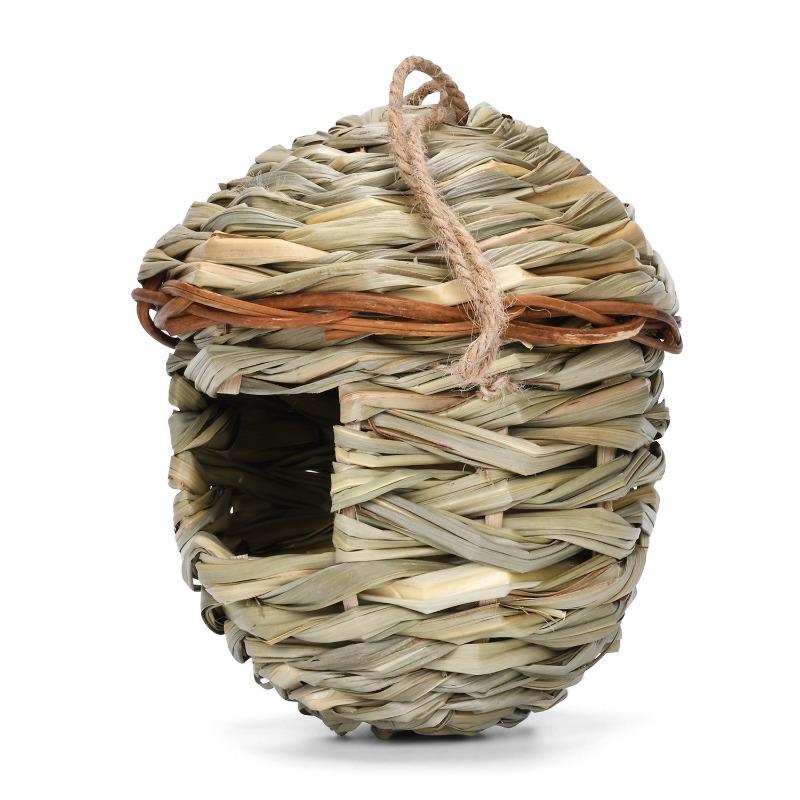 Product Introduction of Pet Hanging Bed Birds Nest Outdoor Hand-weaved Decorative Bird House Bird Cage Shelter for Garden Decoration Pet Bedroom 2