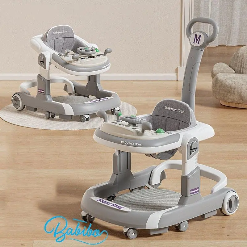Xe tập đi cho bé Cao Cấp BABIBO KIDS tặng kèm bàn đồ chơi có cán đẩy và lót chân 4