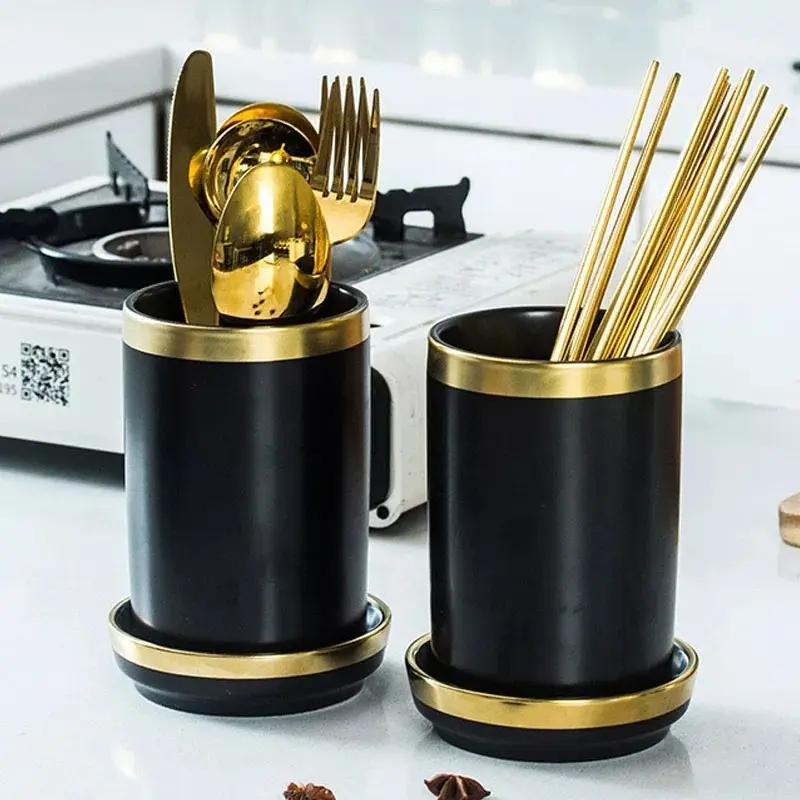 HVN - Tempat Sumpit Tempat Sendok Nordic Chopsticks Tube Holder Keramik