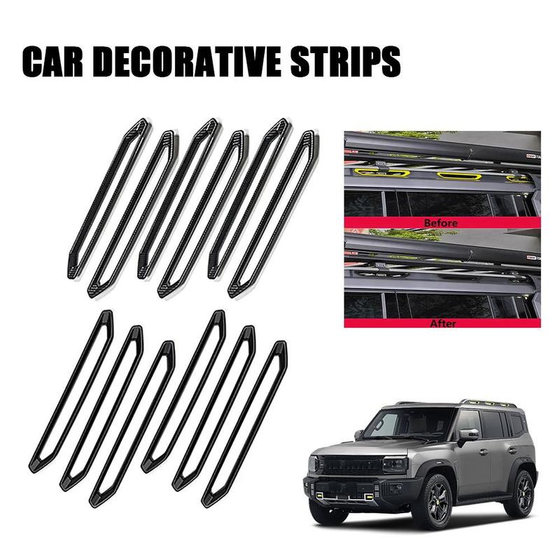 Product Introduction of 1 Pcs ABS Roof Rack Trim Strip Modified Tow Hook Cover Car Exterior Trim Strip Suitable For Jietu Travelers Durable 35
