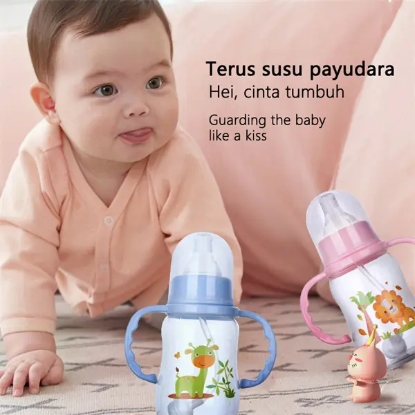 150ml Standard Bottle Dot Nipple Susu FREE Botol Dot Sillicone Nipple Botol Susu Bayi Assorted Standard XM-002 Accessories Minum 2