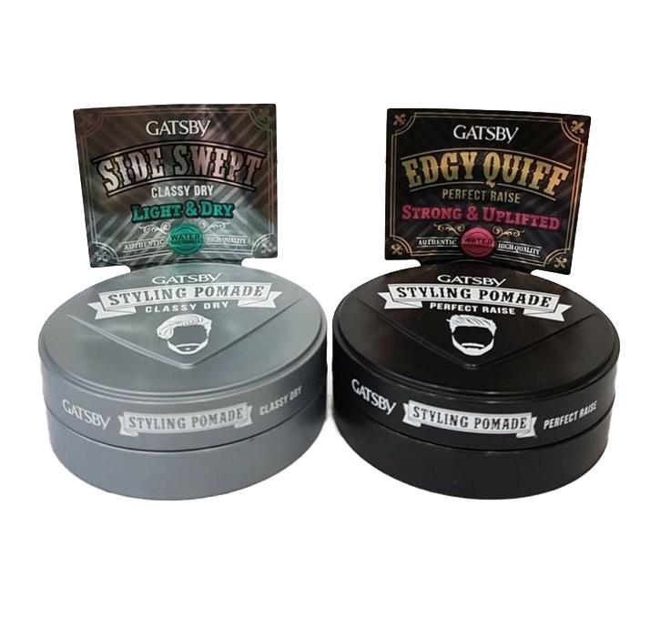 Wax sáp vuốt tóc G﻿A﻿T﻿‎S﻿B﻿‎Y Sty﻿ling Pom﻿a﻿‎d﻿‎e Dry đen - xám 75g / gel tạo kiểu tóc nam