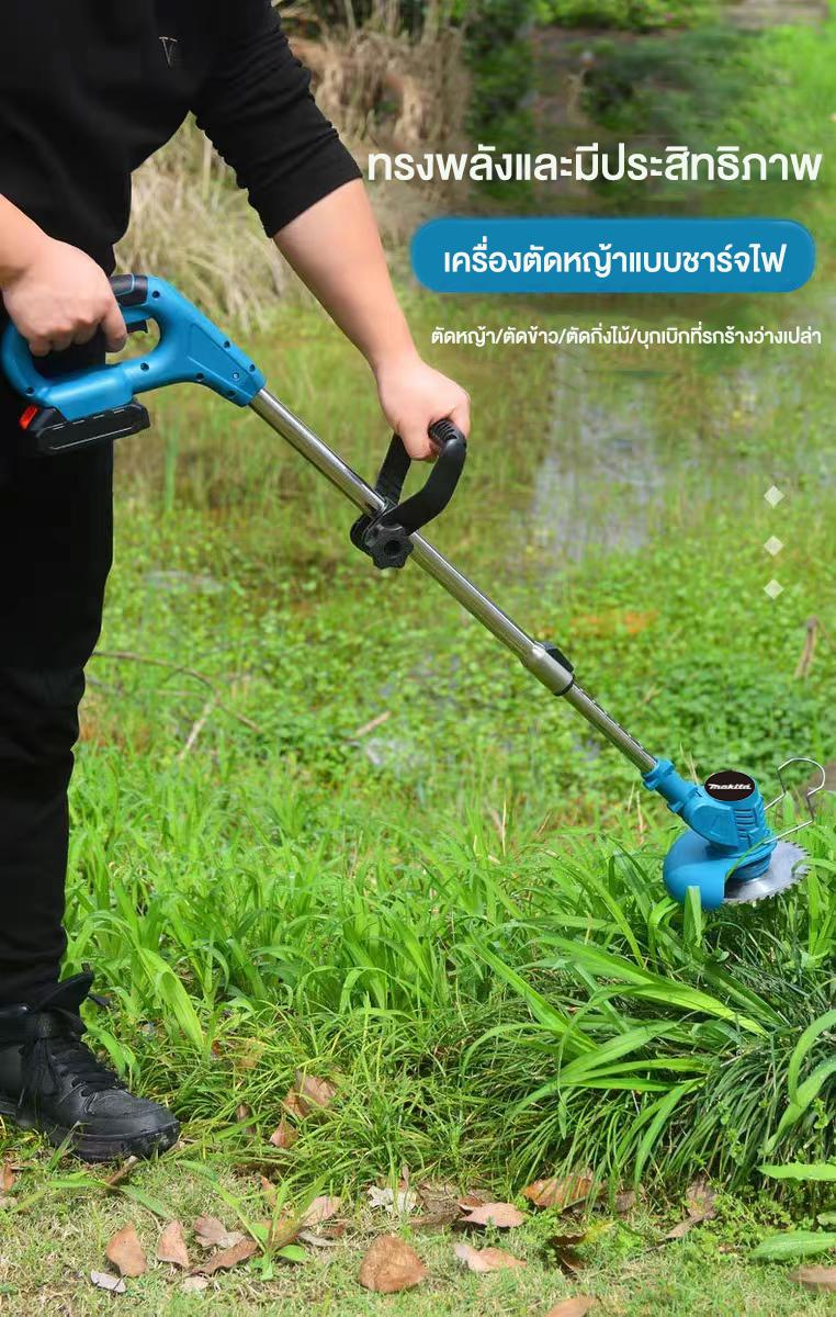 Product Introduction of 【แถมกล่องเครื่องมือฟรี】 เครื่องตัดหญ้าไฟฟ้า รุ่น339V เครื่องตัดหญ้าไร้สายความจุแบตเตอรี่ 48V-48000mAh*2 กําลังแรง ใช้งานง่าย เครื่องตัดหญ้าไฟฟ้าไร้สาย 25