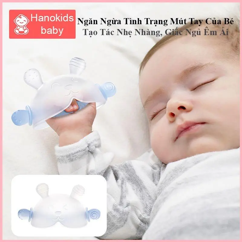 HAPUFSHOP Gặm Nướu Hanokids Cho Bé Cầm Tay Cao Cấp, Đồ Chơi Ngậm Nứu Chất Liệu Silicone Dễ Thương Siêu Mềm An Toàn Cho Trẻ Sơ Sinh 4