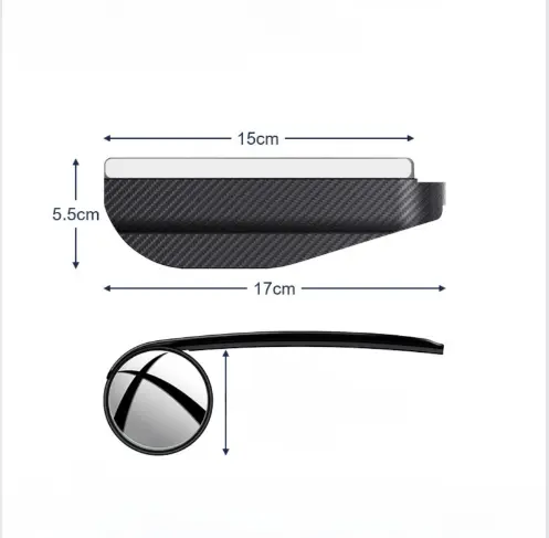 Set 2 miếng che mưa gương chiếu hậu kèm gương cầu lồi góc rộng phù hợp cho các dòng xe 3