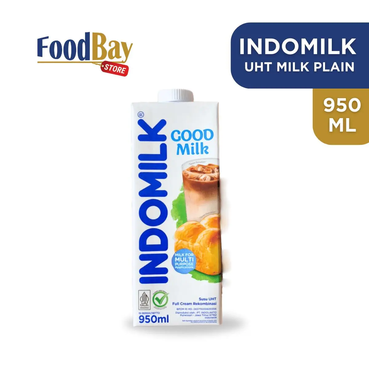 Indomilk-UHT Milk-Plain 950 ml