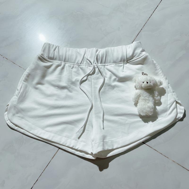 Quần đùi nữ đính gấu, chất da cá mềm, lưng chun ảnh thật MS0059 Women Thun 2