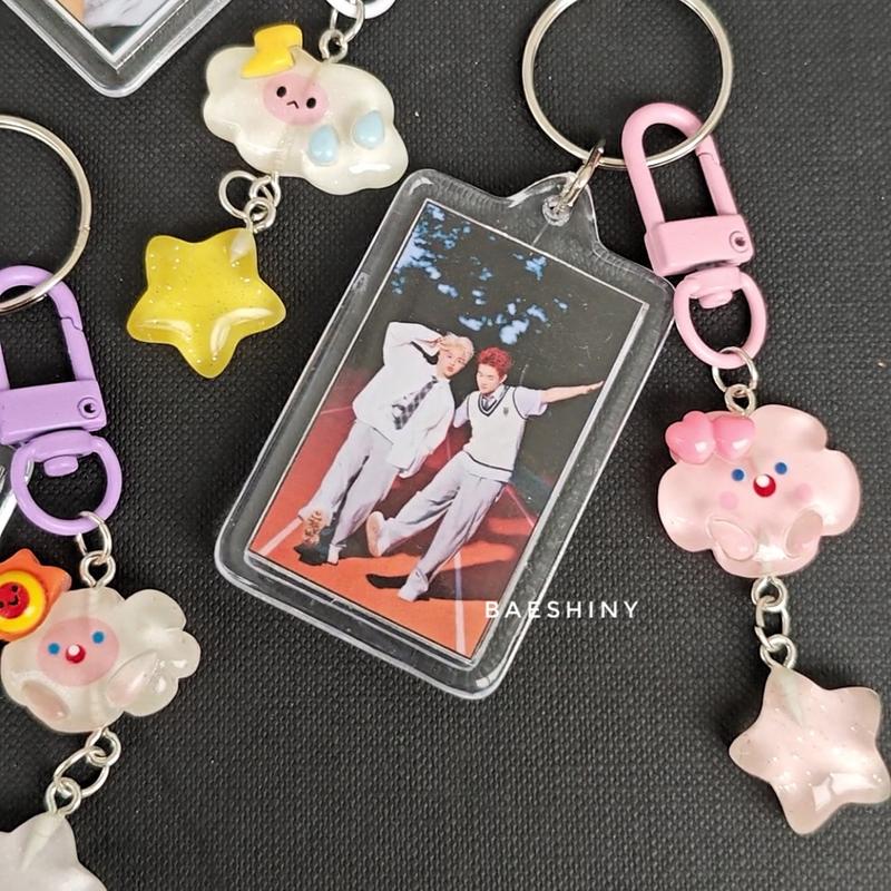 Móc khoá hình học vuông/chữ nhật/tròn in ảnh theo yêu cầu, in ảnh idol, ATSH, người yêu, người thân làm quà tặng rất ý nghĩa, móc khoá balo, túi xách, có giao siêu tốc Women Nữ