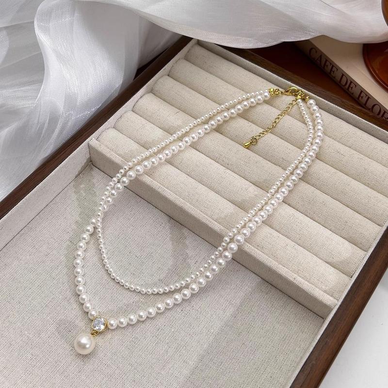 Product Introduction of Vòng Cổ Ngọc Trai Xếp Chồng Hai Lớp, Shijia, Dành Cho Nữ, Phong Cách Mới Nóng Bỏng Năm 2025, Vòng Cổ Choker Cá Tính, Thời Trang Tinh Tế, Dễ Phối Đồ, Dây Chuyền Xương Đòn, Thích Hợp Cho Các Bữa Tiệc 4