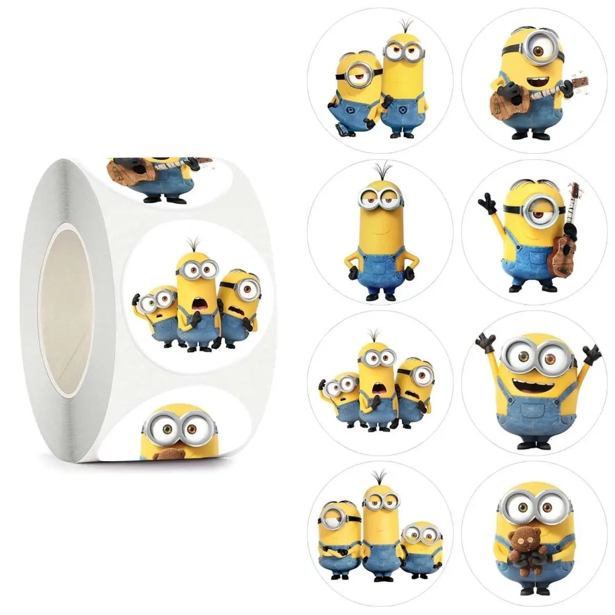 Hình Dán Cuộn Nhân Vật Hoạt Hình Minions, 500 Miếng Dán, Thích Hợp Cho Trẻ Em, Có Thể Dùng Làm Phần Thưởng Cho Học Sinh, Tài Khoản Tay, Trang Trí Mẫu Giáo, Nhãn Dán Kín