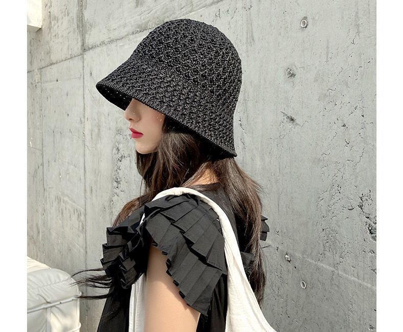 Product Introduction of 1157Fashion Luxury Women's Summer Straw Bucket Hat - Wide Brim, Foldable, Hollow, Sun Visor#FashionHat #SummerStyle #WomenFashion bucket hat 29