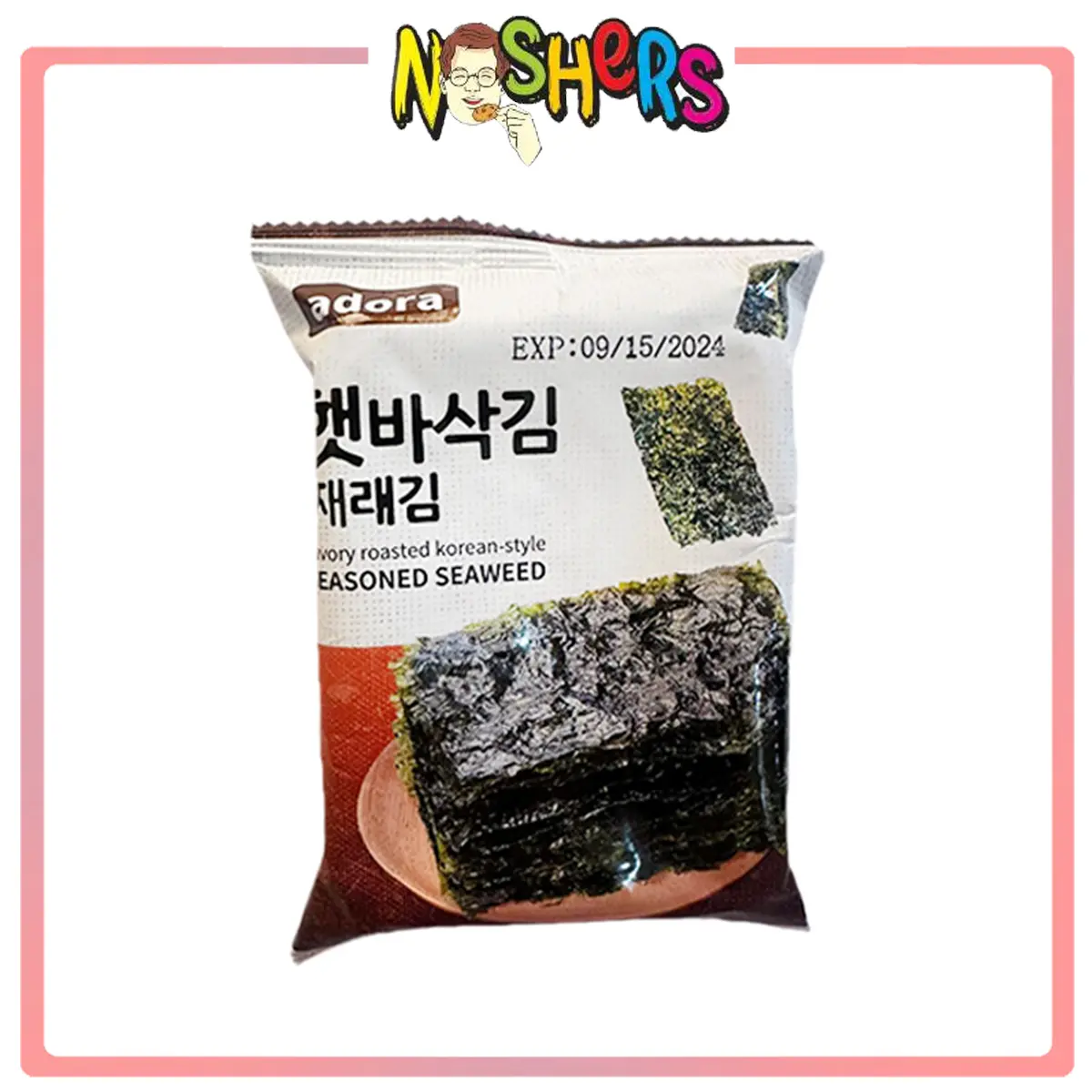 Noshers Adora Seaweed Roasted Korean Style Seaweed Snacks Ready to Eat 5g
