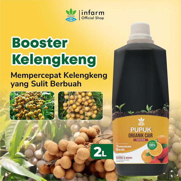 Gambar INFARM - Booster Kelengkeng Pupuk Organik Cair Tanaman Buah Bunga 2L POC Kompos Pupuk Organik Cair POC Kompos Cair Penyubur Tanaman Sayuran, Buah & Bunga Anti Rontok Melebatkan Daun, Menutrisi Media Tanam, Memperbanyak Bunga & Buah, Cocok untuk Semua Buah dari Infarm Kota Surabaya Tokopedia