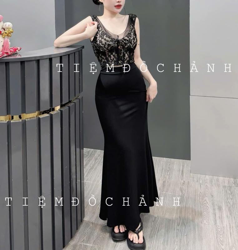 Chân Váy Đuôi Cá Xòe MiDi Dáng Dài Cạp Chun Co Dãn BigSize Ôm Body Tôn Dáng 1