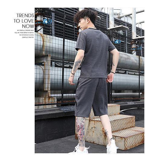 Product Introduction of Bộ Đồ Thể Thao Nam, ngắn Tay, Thường Ngày, Hàng Mới Về Mùa Hè, Quần Đùi Thời Trang Dáng Rộng Trẻ Trung, Bộ Hai Mảnh, Hợp Xu hướng, Có Sẵn Độc Lập Hoặc Bộ 10