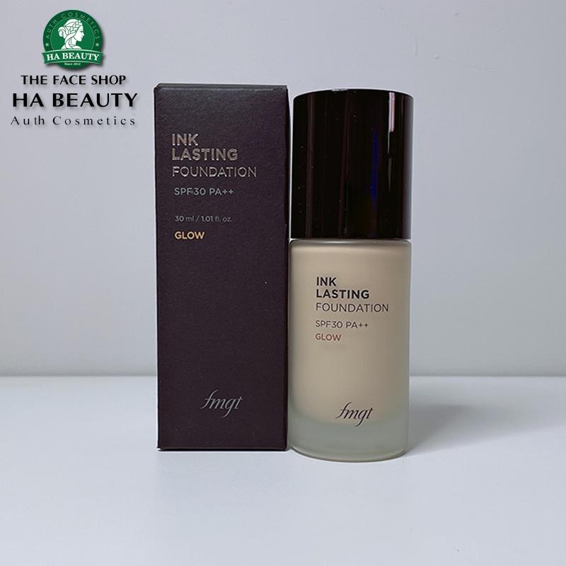 Kem nền The Face Shop Ink Lasting Foundation Glow SPF30 PA++ 30ml che khuyết điểm hiệu ứng căng bóng lâu trôi - Nữ, Women Trang Điểm Cosmetic Mỹ Phẩm 1