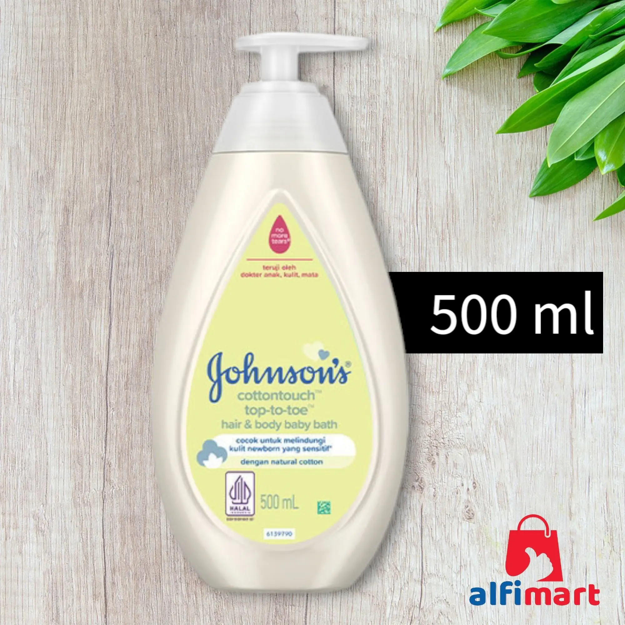 Johnson's Cotton touch Top to Toe Hair & Body baby bath 500ml 500 ml kemasan pump / Johnsons cottontouch 500ml sabun mandi bayi
