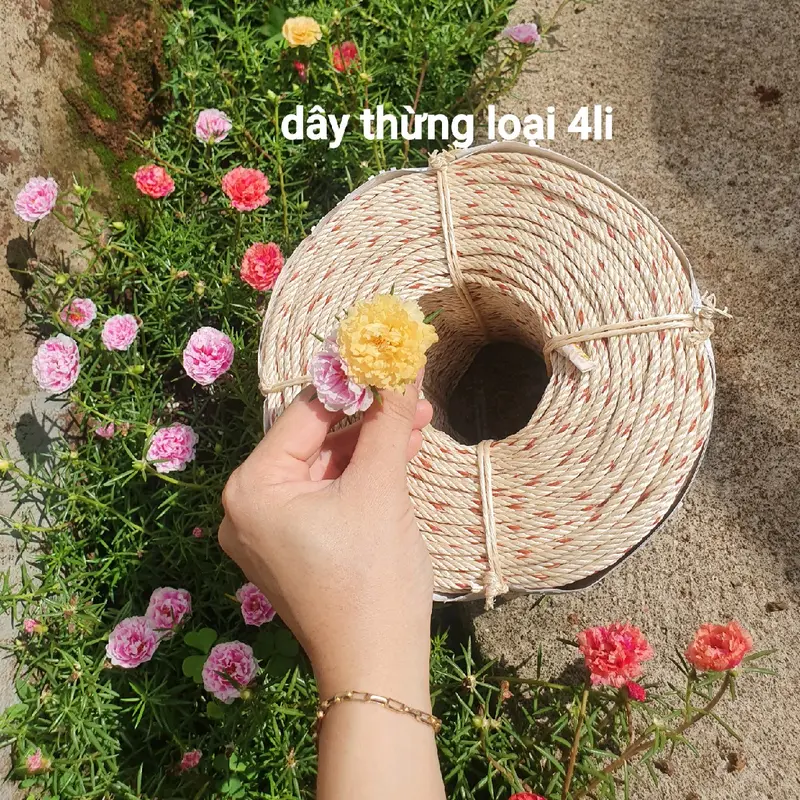 Cuộn dây thừng loại 4 li, dài 220m, cột cành, neo buộc cành sầu riêng, bưởi, cam, cao su, mít từ nhựa PP chịu lực tốt, chống gãy đỗ cành dây pô 1