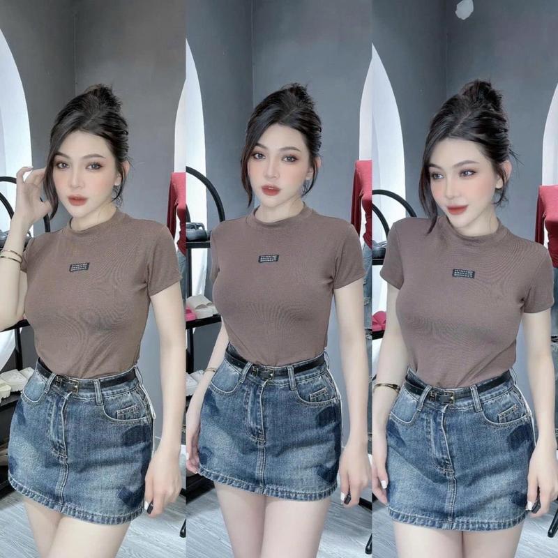 áo thun cổ 3 phân  cộc tay đẹp lung linh 3