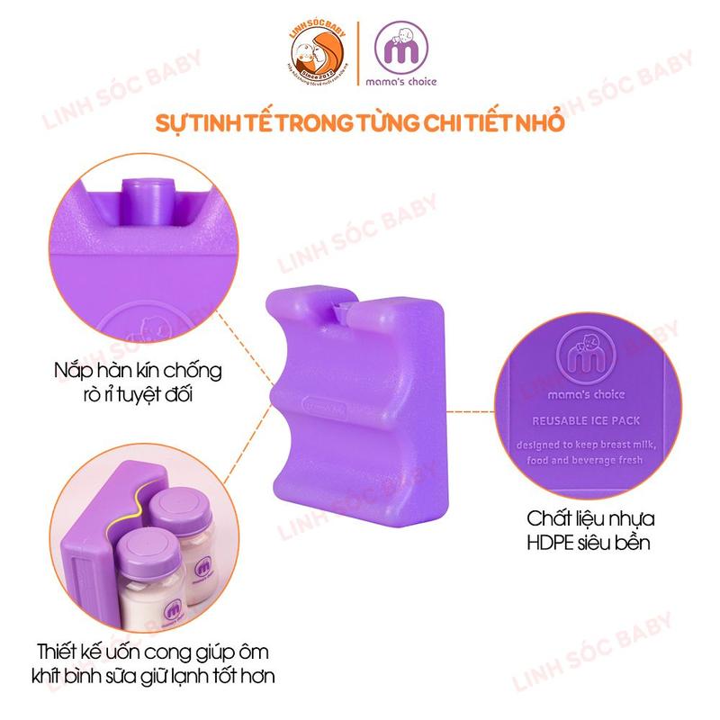 Bộ bảo quản sữa mẹ, giữ lạnh sữa mẹ đến 14 giờ, túi giữ nhiệt, balo đa năng giữ nhiệt, đá khô và bình trữ sữa 6