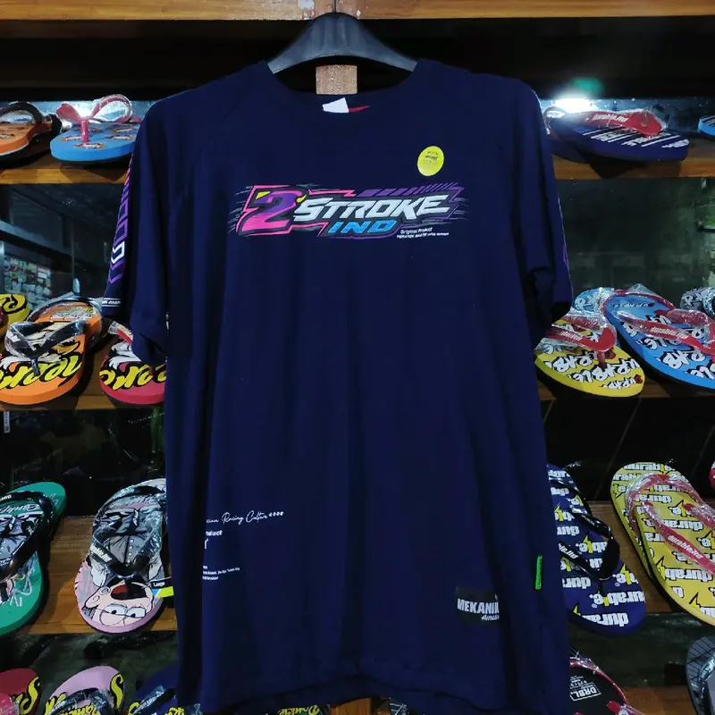 KAOS 2 TAK LENGAN PENDEK NEW MEKANIK AMATIR ORIGINAL KAOS DISTRO RACING PRIA Crew Neck Hitam 8