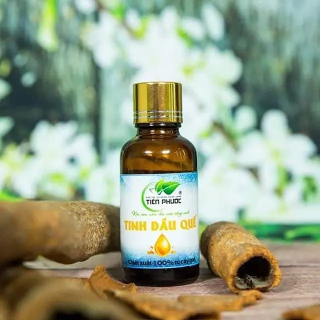 Tinh dầu QUẾ OCOP 4 SAO HTX Nông dược xanh Tiên phước nguyên chất từng giọt, an toàn lành tính 10ML