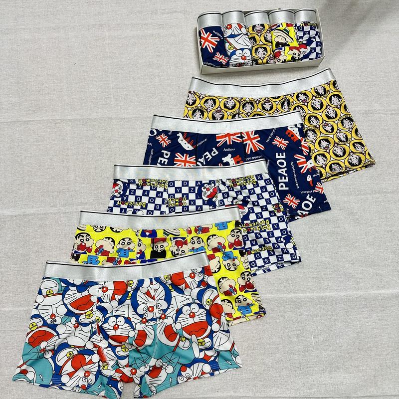 Combo 5 quần sịp đùi nam Doremon Luffy... quần boxer nam thun lạnh cao cấp co giãn 4 chiều thoáng mát dồ lót kháng khuẩn che tên sản phẩm Menswear