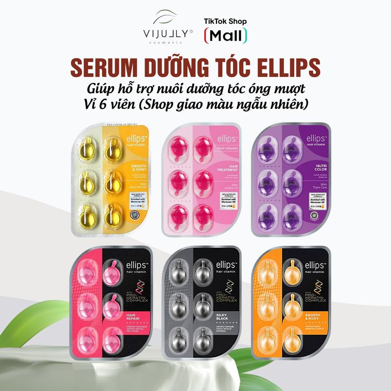 Serum dưỡng tóc Ellips Hair Vitamin giúp tóc óng mượt và dễ chải hơn, hỗ trợ giúp tóc chắc khỏe dành cho Nam và Nữ  Chăm Sóc Tóc Women