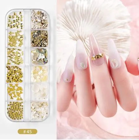 Rhinestone Manik Hiasan Kuku Nail Art Decoration Wheel-Manik Kerang 2
