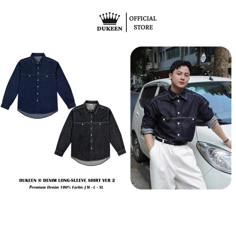 Áo Sơ Mi Denim Dài Tay Nam Nữ Basic Local Brand Dukeen Ver 2 SM063 Menwears