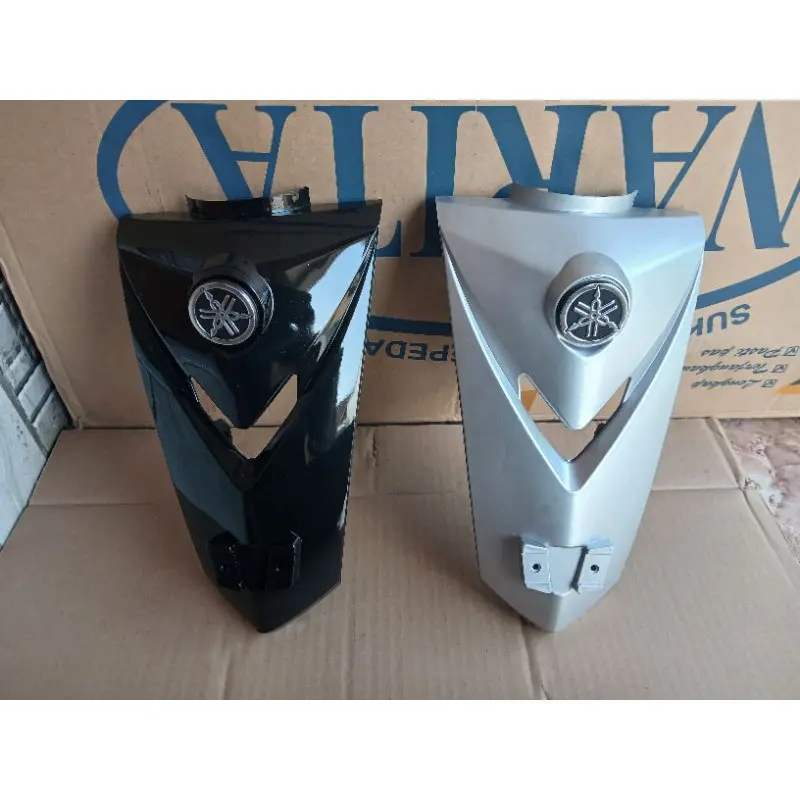 Panel tameng depan vega r new + logo warna hitam dan silver