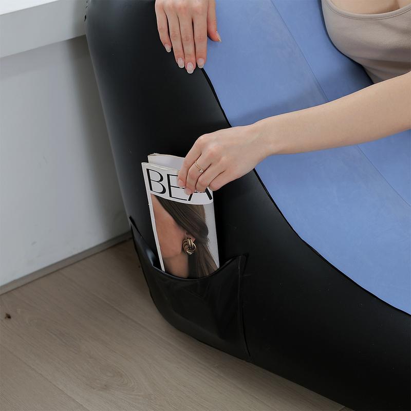 Product Introduction of Lazy Inflatable Sofa Foldable Recliner Outdoor Sofa with Footrest Combination Lazy Sofa Flocked Sofa 3