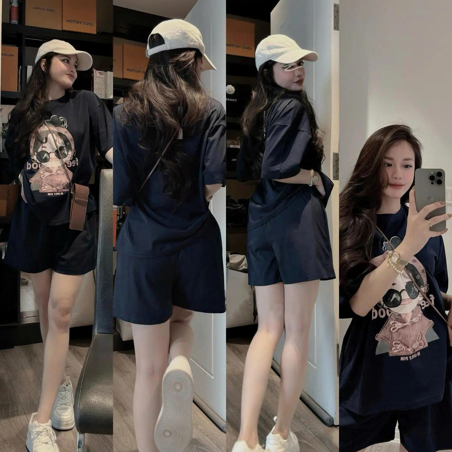 Bộ đồ nữ mặc nhà rẻ đẹp mùa hè set bộ quần áo nữ bigsize chất thun cotton girl glass