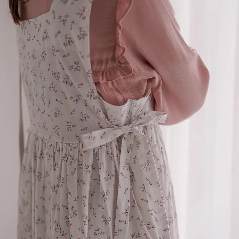 [7.7 BigSale] Himari Midi Dress Korea Motif Bunga Haraskirt Madebyhara Atasan Casual Katun Jepang Wanita Baju 3